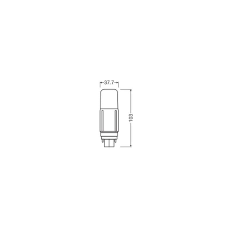 Osram Dulux-D LED (EM/Mains) 5.5W 640lm - 830 Varm Hvit | G24d 2-Stift - Erstatter 13W