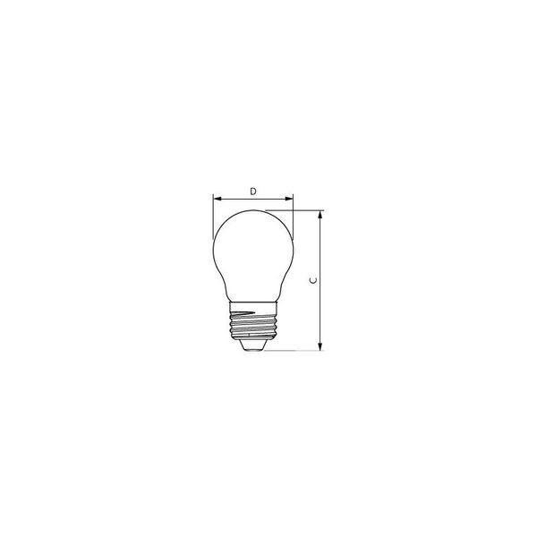Philips Corepro LED Lustre E27 Ball filament klar 6.5W 806lm - 827 ekstra varm hvit | erstatter 60W 