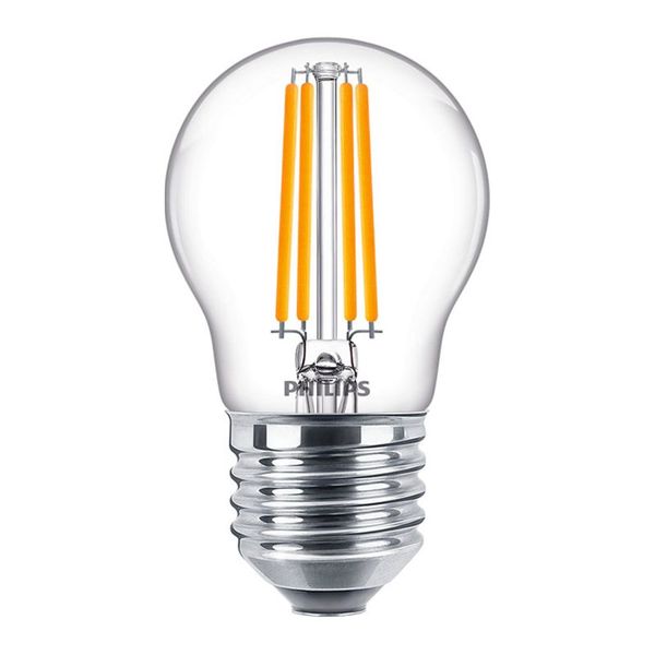 Philips Corepro LED Lustre E27 Ball filament klar 6.5W 806lm - 827 ekstra varm hvit | erstatter 60W 