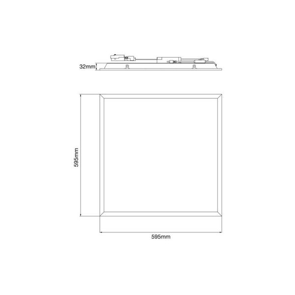 Noxion LED Panel Delta Value V5 Backlit 28W 3920lm - 830-840 CCT | 60x60cm - UGR <19 - Philips Driver 