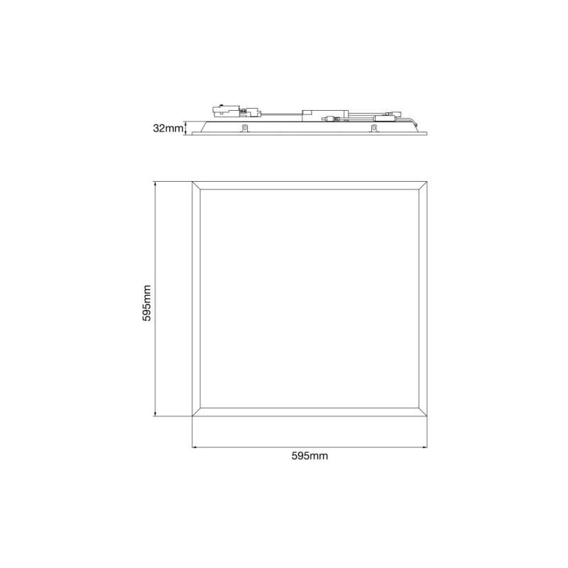 Noxion LED Panel Delta Value V5 Backlit 28W 3920lm - 830-840 CCT | 60x60cm - UGR <19 - Philips Driver 
